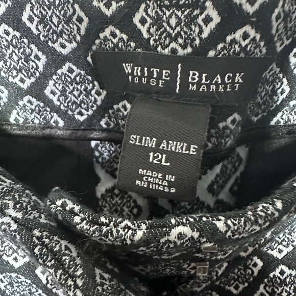 White House Black Market Women's  Diamond Print Pants in Size 12 Long - Picture 11 of 13